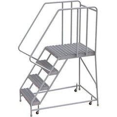 TRI-ARC - Rolling & Wall Mounted Ladders & Platforms Type: Rolling Warehouse Ladder Style: Rolling Safety Ladder - Industrial Tool & Supply