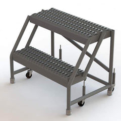 TRI-ARC - Rolling & Wall Mounted Ladders & Platforms Type: Rolling Warehouse Ladder Style: Rolling Platform Ladder - Industrial Tool & Supply