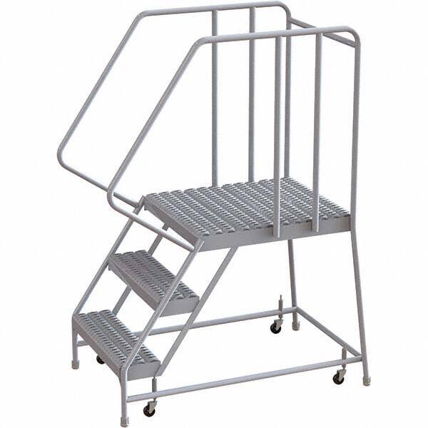 TRI-ARC - Rolling & Wall Mounted Ladders & Platforms Type: Rolling Warehouse Ladder Style: Rolling Safety Ladder - Industrial Tool & Supply