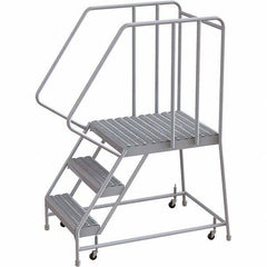 TRI-ARC - Rolling & Wall Mounted Ladders & Platforms Type: Rolling Warehouse Ladder Style: Rolling Safety Ladder - Industrial Tool & Supply