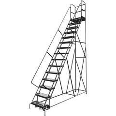 TRI-ARC - Rolling & Wall Mounted Ladders & Platforms Type: Rolling Warehouse Ladder Style: Rolling Platform Ladder - Industrial Tool & Supply