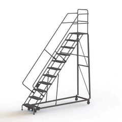 TRI-ARC - Rolling & Wall Mounted Ladders & Platforms Type: Stairway Slope Ladder Style: Rolling Safety Ladder - Industrial Tool & Supply