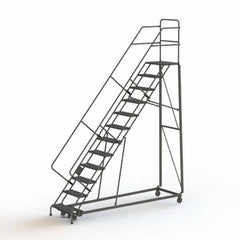 TRI-ARC - Rolling & Wall Mounted Ladders & Platforms Type: Stairway Slope Ladder Style: Rolling Safety Ladder - Industrial Tool & Supply