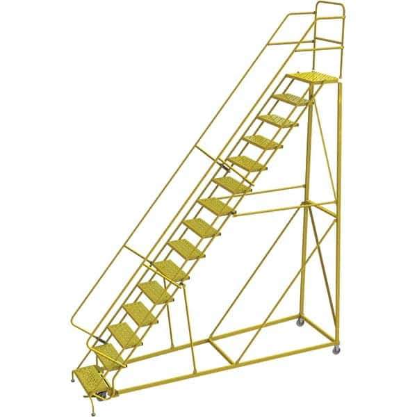 TRI-ARC - Rolling & Wall Mounted Ladders & Platforms Type: Stairway Slope Ladder Style: Forward Descent 50 Degree Incline - Industrial Tool & Supply