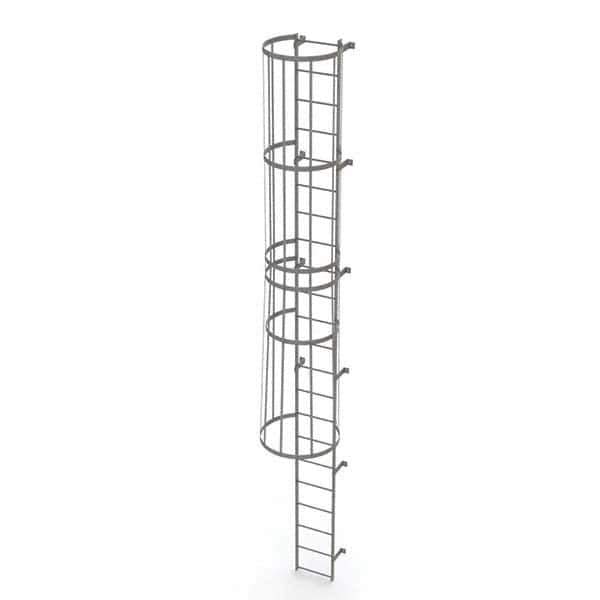 TRI-ARC - Rolling & Wall Mounted Ladders & Platforms Type: Fixed Ladder Style: Safety Cage - Industrial Tool & Supply