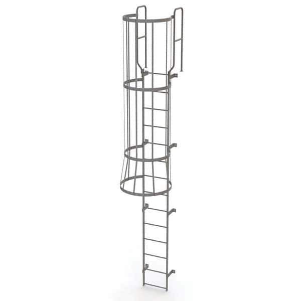 TRI-ARC - Rolling & Wall Mounted Ladders & Platforms Type: Fixed Ladder Style: Safety Cage - Industrial Tool & Supply