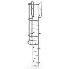 TRI-ARC - Rolling & Wall Mounted Ladders & Platforms Type: Fixed Ladder Style: Safety Cage - Industrial Tool & Supply
