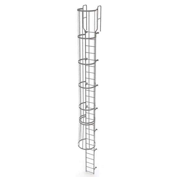 TRI-ARC - Rolling & Wall Mounted Ladders & Platforms Type: Fixed Ladder Style: Safety Cage - Industrial Tool & Supply
