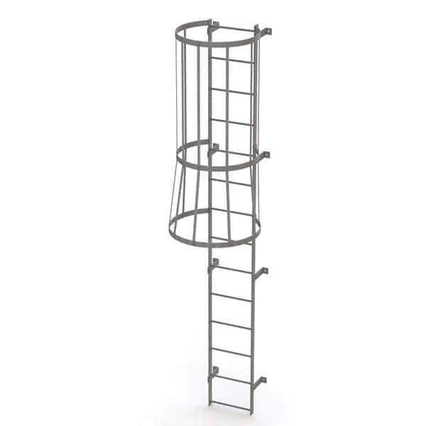 TRI-ARC - Rolling & Wall Mounted Ladders & Platforms Type: Fixed Ladder Style: Safety Cage - Industrial Tool & Supply