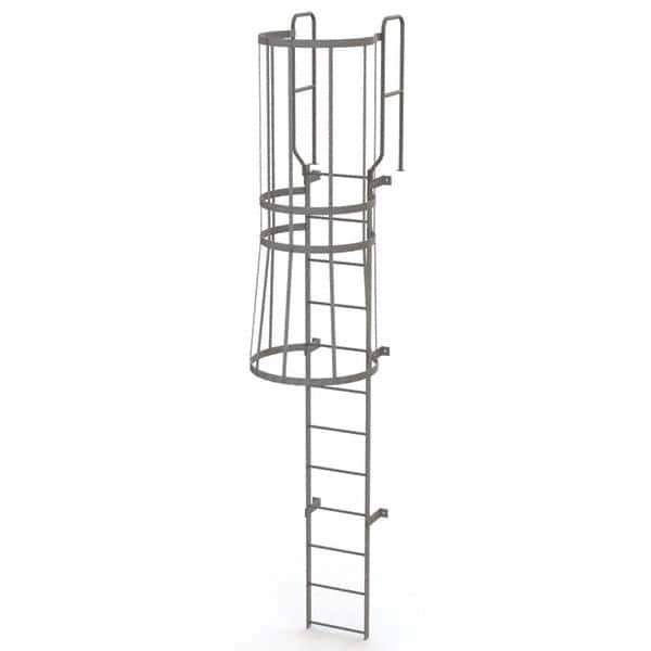 TRI-ARC - Rolling & Wall Mounted Ladders & Platforms Type: Fixed Ladder Style: Safety Cage - Industrial Tool & Supply