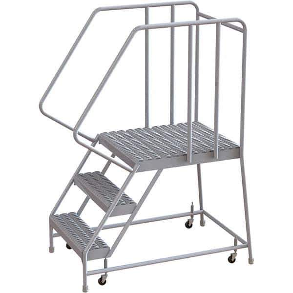 TRI-ARC - Rolling & Wall Mounted Ladders & Platforms Type: Rolling Warehouse Ladder Style: Rolling Safety Ladder - Industrial Tool & Supply