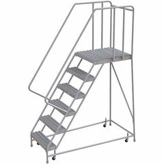 TRI-ARC - Rolling & Wall Mounted Ladders & Platforms Type: Rolling Warehouse Ladder Style: Rolling Safety Ladder - Industrial Tool & Supply