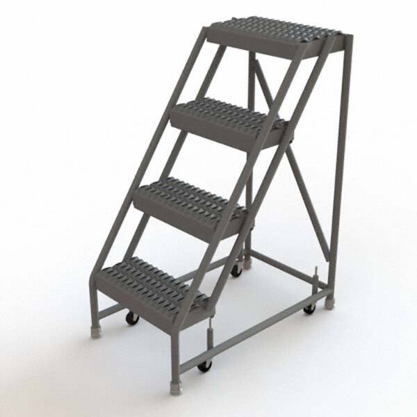 TRI-ARC - Rolling & Wall Mounted Ladders & Platforms Type: Rolling Warehouse Ladder Style: Rolling Platform Ladder - Industrial Tool & Supply
