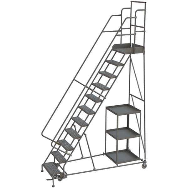 TRI-ARC - Rolling & Wall Mounted Ladders & Platforms Type: Stock-Picking Ladder Style: Rolling Safety Stock Picking Ladder - Industrial Tool & Supply