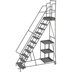 TRI-ARC - Rolling & Wall Mounted Ladders & Platforms Type: Stock-Picking Ladder Style: Rolling Safety Stock Picking Ladder - Industrial Tool & Supply