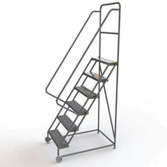 TRI-ARC - Rolling & Wall Mounted Ladders & Platforms Type: TiltNRoll Rolling Ladder Style: Tilt & Roll Safety Ladder - Industrial Tool & Supply