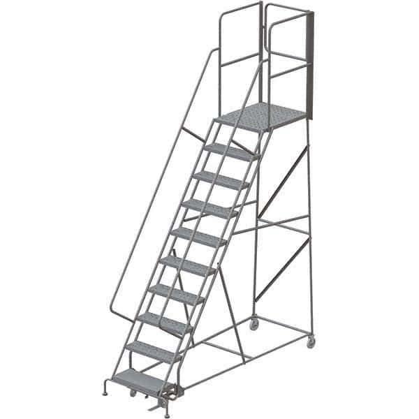 TRI-ARC - Rolling & Wall Mounted Ladders & Platforms Type: Rolling Warehouse Ladder Style: Rolling Platform Ladder - Industrial Tool & Supply