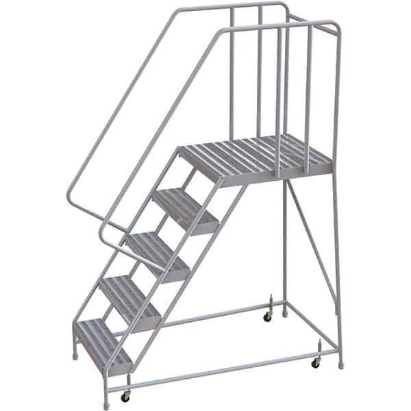 TRI-ARC - Rolling & Wall Mounted Ladders & Platforms Type: Rolling Warehouse Ladder Style: Rolling Safety Ladder - Industrial Tool & Supply