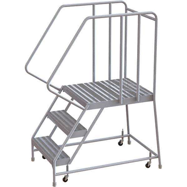 TRI-ARC - Rolling & Wall Mounted Ladders & Platforms Type: Rolling Warehouse Ladder Style: Rolling Safety Ladder - Industrial Tool & Supply