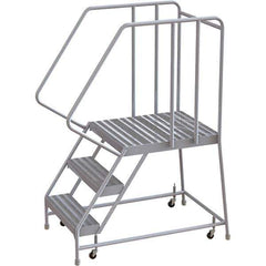 TRI-ARC - Rolling & Wall Mounted Ladders & Platforms Type: Rolling Warehouse Ladder Style: Rolling Safety Ladder - Industrial Tool & Supply