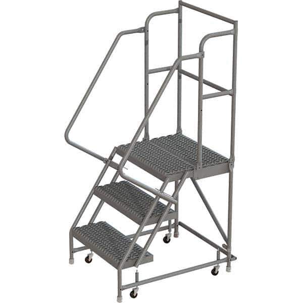 TRI-ARC - Rolling & Wall Mounted Ladders & Platforms Type: Rolling Warehouse Ladder Style: Rolling Platform Ladder - Industrial Tool & Supply