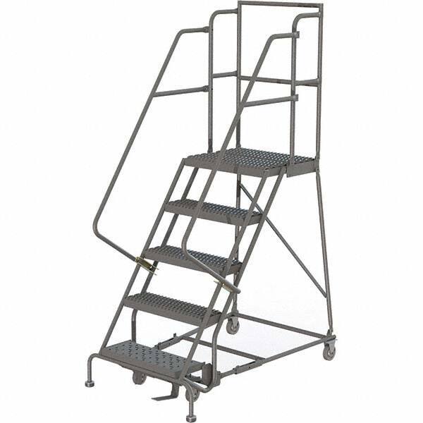 TRI-ARC - Rolling & Wall Mounted Ladders & Platforms Type: Rolling Warehouse Ladder Style: Rolling Platform Ladder - Industrial Tool & Supply