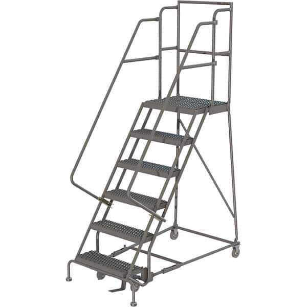 TRI-ARC - Rolling & Wall Mounted Ladders & Platforms Type: Rolling Warehouse Ladder Style: Rolling Platform Ladder - Industrial Tool & Supply