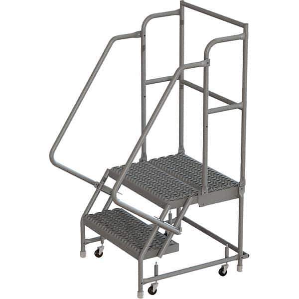 TRI-ARC - Rolling & Wall Mounted Ladders & Platforms Type: Rolling Warehouse Ladder Style: Rolling Platform Ladder - Industrial Tool & Supply