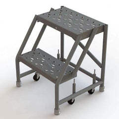 TRI-ARC - Rolling & Wall Mounted Ladders & Platforms Type: Rolling Warehouse Ladder Style: Rolling Platform Ladder - Industrial Tool & Supply