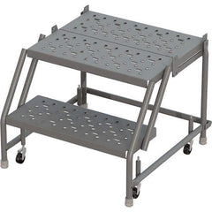 TRI-ARC - Rolling & Wall Mounted Ladders & Platforms Type: Rolling Warehouse Ladder Style: Rolling Platform Ladder - Industrial Tool & Supply