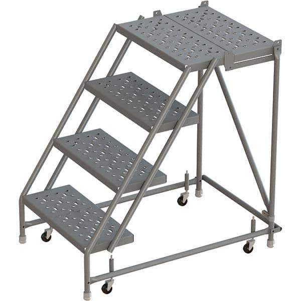 TRI-ARC - Rolling & Wall Mounted Ladders & Platforms Type: Rolling Warehouse Ladder Style: Rolling Platform Ladder - Industrial Tool & Supply