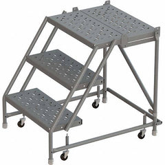TRI-ARC - Rolling & Wall Mounted Ladders & Platforms Type: Rolling Warehouse Ladder Style: Rolling Platform Ladder - Industrial Tool & Supply