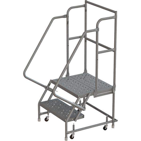 TRI-ARC - Rolling & Wall Mounted Ladders & Platforms Type: Rolling Warehouse Ladder Style: Rolling Platform Ladder - Industrial Tool & Supply