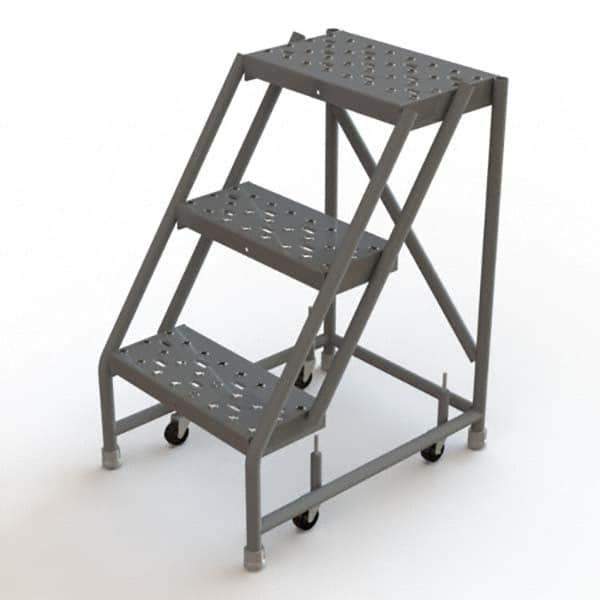 TRI-ARC - Rolling & Wall Mounted Ladders & Platforms Type: Rolling Warehouse Ladder Style: Rolling Platform Ladder - Industrial Tool & Supply