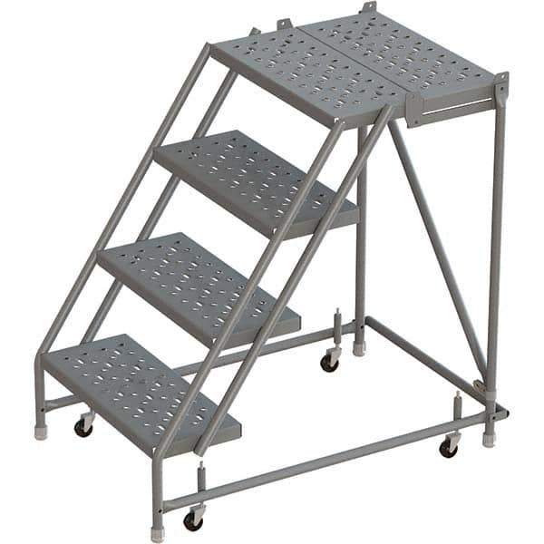 TRI-ARC - Rolling & Wall Mounted Ladders & Platforms Type: Rolling Warehouse Ladder Style: Rolling Platform Ladder - Industrial Tool & Supply