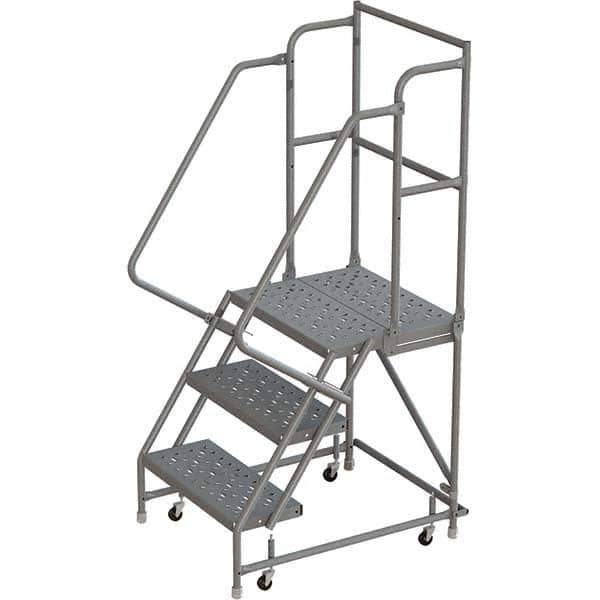 TRI-ARC - Rolling & Wall Mounted Ladders & Platforms Type: Rolling Warehouse Ladder Style: Rolling Platform Ladder - Industrial Tool & Supply