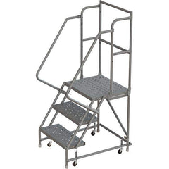 TRI-ARC - Rolling & Wall Mounted Ladders & Platforms Type: Rolling Warehouse Ladder Style: Rolling Platform Ladder - Industrial Tool & Supply