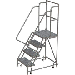 TRI-ARC - Rolling & Wall Mounted Ladders & Platforms Type: Rolling Warehouse Ladder Style: Rolling Platform Ladder - Industrial Tool & Supply