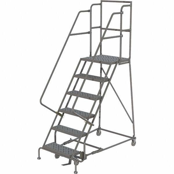 TRI-ARC - Rolling & Wall Mounted Ladders & Platforms Type: Rolling Warehouse Ladder Style: Rolling Platform Ladder - Industrial Tool & Supply