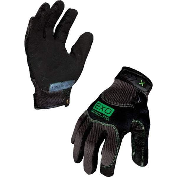 ironCLAD - Size L (9) Synthetic Leather Work Gloves - For Mechanic's & Lifting, Uncoated, Hook & Loop Cuff, Full Fingered, Gray/Black, Paired - Industrial Tool & Supply