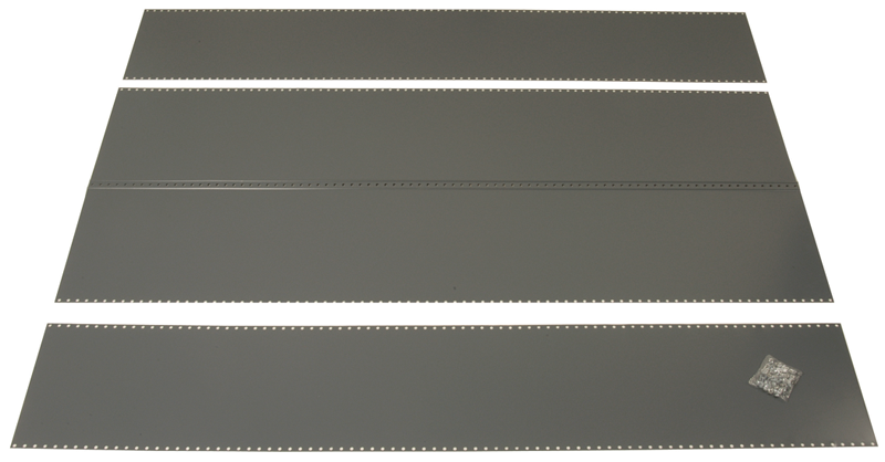 48 x 18 x 85" - Steel Panel Kit for UltraCap Shelving Starter Unit (Gray) - Industrial Tool & Supply