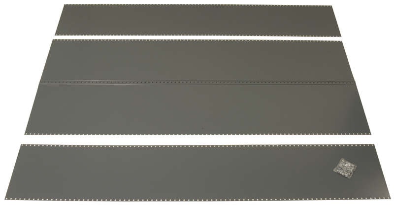 36 x 12 x 85'' - Steel Panel Kit for UltraCap Shelving Starter Unit (Gray) - Industrial Tool & Supply