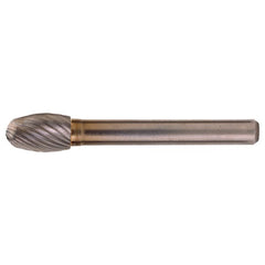 SE-3 Standard Cut Solid Carbide Bur-Egg Shape - Exact Industrial Supply