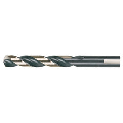 23/64 RHS / RHC HSS 135 Degree Split Point Heavy Duty Jobber Length Drill - Black & Gold - Exact Industrial Supply