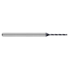 ‎0.025″ Dia. × 1/8″ Shank × 0.275″ Flute Length × 1-1/2″ OAL, 130°, AlTiN, 2xD Flute, Round Solid Carbide Drill - Exact Industrial Supply