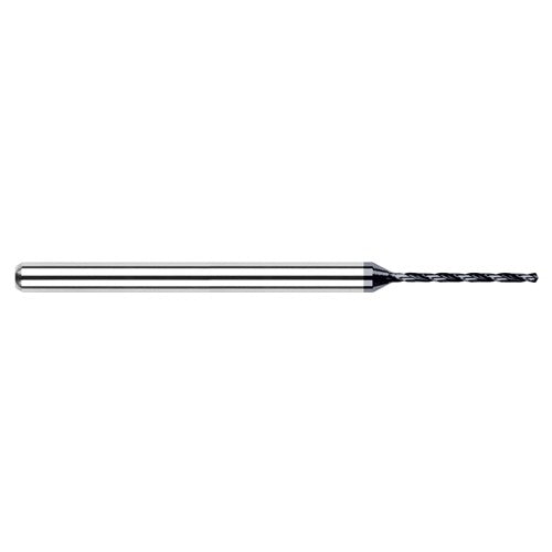 ‎0.111″ Dia. × 1/8″ Shank × 0.413″ Flute Length × 1-1/2″ OAL, 130°, AlTiN, 2xD Flute, Round Solid Carbide Drill - Exact Industrial Supply