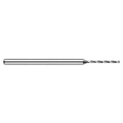‎0.0935″ Dia. × 1/8″ Shank × 0.413″ Flute Length × 1-1/2″ OAL, 130°, Uncoated, 2xD Flute, Round Solid Carbide Drill