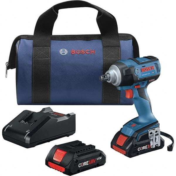 Bosch - Cordless Impact Wrenches & Ratchets Voltage: 18.0 Drive Size (Inch): 1/2 - Industrial Tool & Supply
