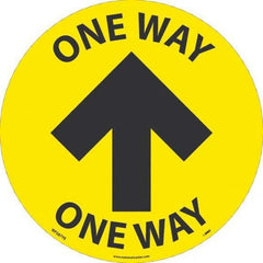 NMC - "One Way" Adhesive-Backed Floor Sign - Industrial Tool & Supply