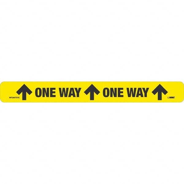 NMC - "One Way" Adhesive-Backed Floor Sign - Industrial Tool & Supply
